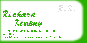 richard kempny business card